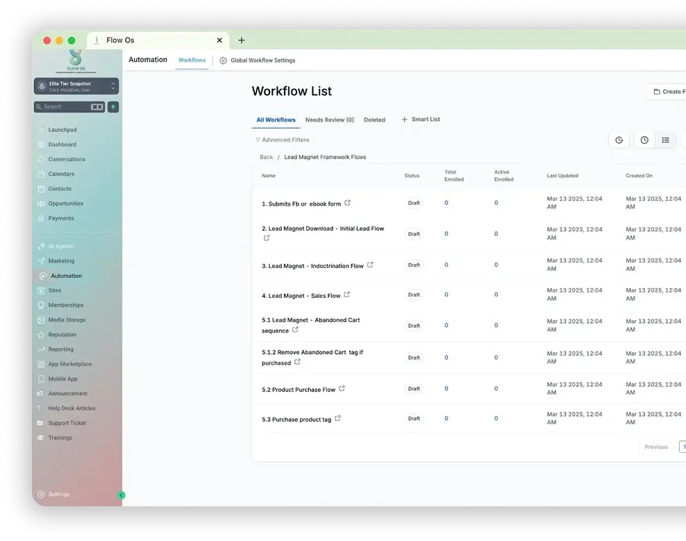 Flow OS Dashboard