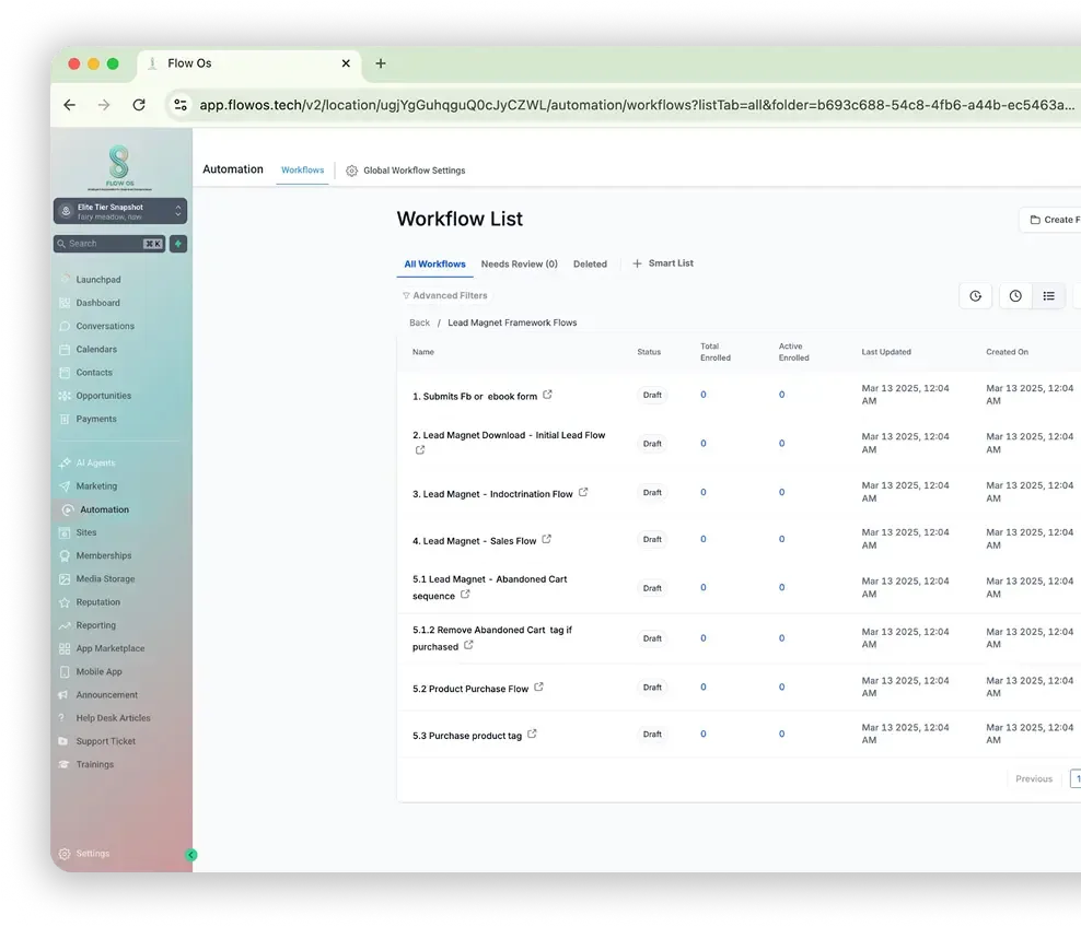 Flow OS Dashboard